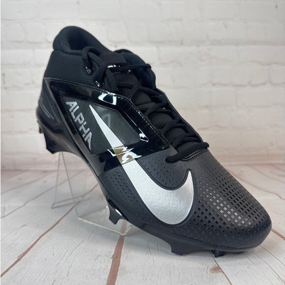 Nike Other - Nike Alpha Menace 4 Pro Black/Silver Football Cleats Mens Size 13 (FD7037-002)